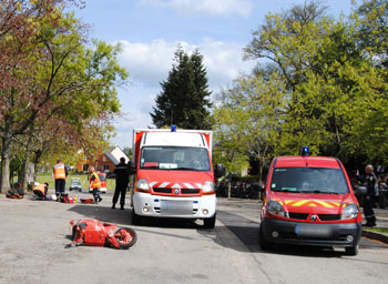 Mise en situation lors d'une action de prévention du risque routier