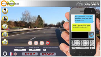 Réactiomètre SMS EFFICIENCE PREVENTION